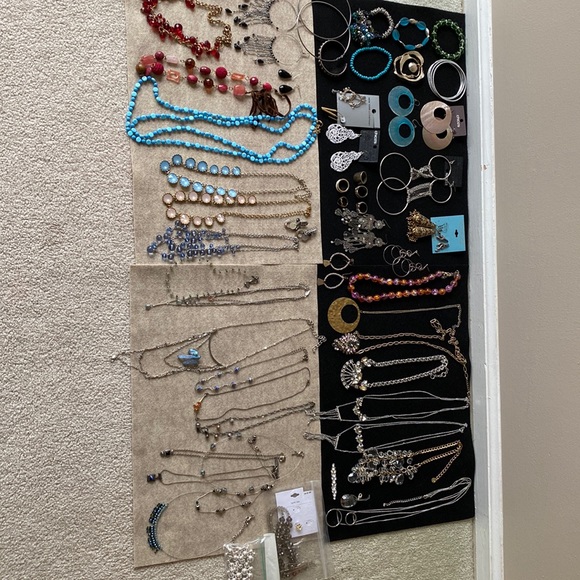 Jewelry - Bundle of over 50 Pcs of New &Vintage Jewelry Necklaces;Bracelets;Earrings;Rings